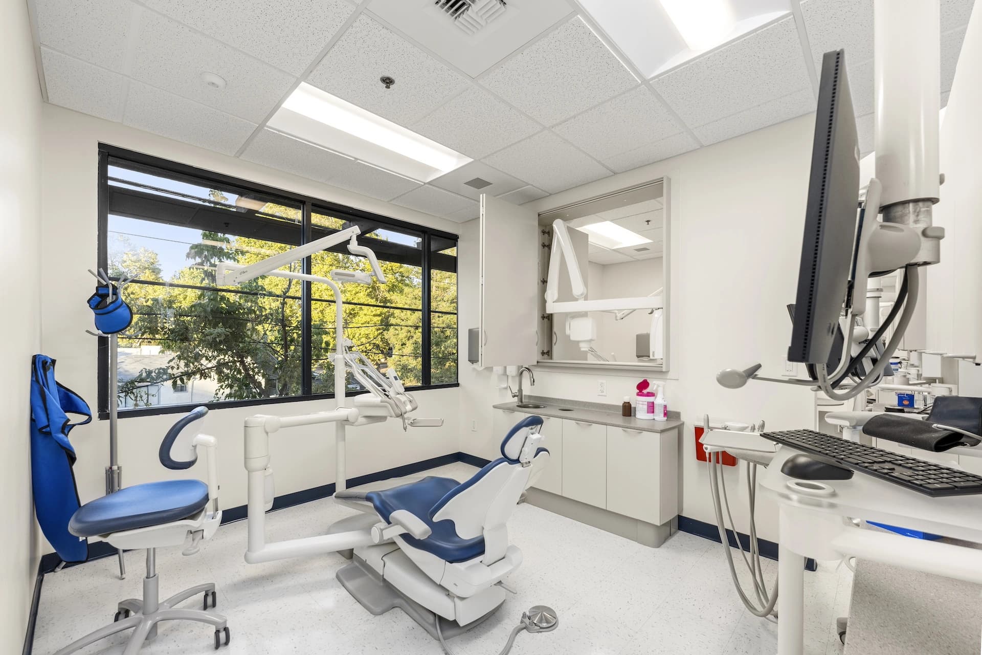 Freshly completed medical clinic exam room cleaned to a compliant, inspection-ready standard